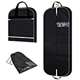 54" Garment Bag with Extra Large Pockets for Travel, Gusseted Suit Cover Mens Womens Foldable Hanging Bags for Clothes Shirts Dresses Coats
