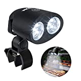 RVZHI Barbecue Grill Light, Outdoor 360 Degree Flexible BBQ Light with 10 Super Bright LED Lights, Heat Resistant Night Grill Light with Sturdy Clamp Mount Fits Most Grill Handle, Batteries Included