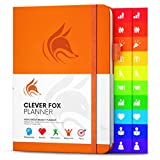 Clever Fox Planner  Undated Weekly & Monthly Planner to Increase Productivity, Time Management and Hit Your Goals  Organizer, Gratitude Journal  Start Anytime, A5, Lasts 1 Year, Orange (Weekly)