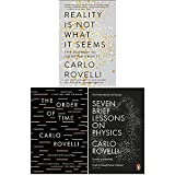 Carlo Rovelli Collection 3 Books Set (Reality Is Not What It Seems, The Order of Time, Seven Brief Lessons on Physics)