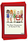 NobleWorks - 12 Funny Cartoon Cards for Christmas - Holiday Humor, Boxed Stationery Notecard Set (1 Design, 12 Cards) - Real Housewives of North Pole C6252XSG-B12x1