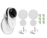 Fstop Labs 2 Pack Yi Home Camera Wall Mount Stand Bracket for Yi Home Security Camera 360 Degree Swivel, Full Install kit with Wire Clips (2 Pack)