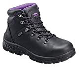 FSI FOOTWEAR SPECIALTIES INTERNATIONAL Women's Framer 6" Steel Waterproof Leather Slip Resistant Safety Toe EH Hiker, Black/Purple, 7.5 Wide