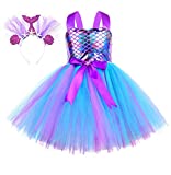 Tutu Dreams Mermaid Dress for Girls Purple Tutu Outfits Birthday Princess Dresses Mermaid Party Favors Supplies