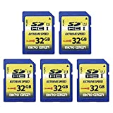 32GB Class 10 SDHC Flash Memory Card Full Size SD Card USH-I U1 Trail Camera Memory Card by Micro Center (5 Pack)