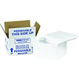 BOX USA B201C Insulated Shipping Kits, 6" x 4 1/2" x 3", White, 24/Case (Pack of 24)