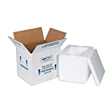BOX USA B207C Insulated Shipping Kits, 8" x 6" x 7", White (Pack of 8)