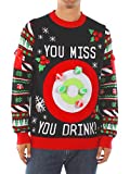 Tipsy Elves Men's Drinking Game Christmas Sweaters Size XX-Large Black Ugly Holiday Pullover