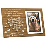 Pet Memorial Gifts, Pet Loss Memorial Frame Leave Paw Prints on our Hearts, Paw Prints Sympathy Frame Gift for Loss of Dog and Cat