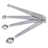 Antrader 201 Stainless Steel 4-Piece Mini Measuring Spoon Set- Dash Pinch Smidgen Nip Kitchen Tools & Gadgets