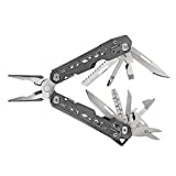 Gerber Gear Truss 17-in-1 Needle Nose Pliers Multi-tool with Sheath - Multi-Plier, Pocket Knife, Serrated Blade, Screwdriver, Bottle Opener - EDC Gear and Equipment - Gray