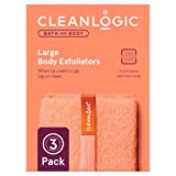 Cleanlogic Bath and Body Large Exfoliating Body Scrubber, Assorted Colors, 3 Count
