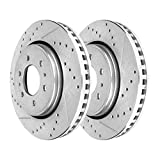 AutoShack PR64155DSZPR Pair of 2 Front Driver and Passenger Side Drilled and Slotted Disc Brake Rotors Replacement for 2010-2019 Ford F-150 2007-2018 2019 2020 Expedition 2007-2019 Lincoln Navigator