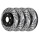 AutoShack PR65056PR65086 Set of 4 Front and Rear Drilled and Slotted Disc Brake Rotors Replacement for 2000-2004 2005 2006 Chevrolet Tahoe Suburban GMC Yukon XL 1500 2001-2006 Silverado Sierra 1500