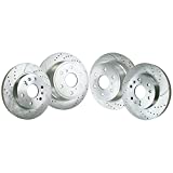 AutoShack BRKPKG039127 Set of 4 Front and Rear Drilled and Slotted Disc Brake Rotors Replacement for GMC Yukon XL 1500 2007-2020 Chevrolet Tahoe 2007-2020 Suburban 2007-2019 Silverado Sierra 1500