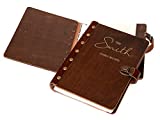 Personalized Family Recipe Book Christmas Gift for New Family Wooden Engraved Recipe Book Kitchen Print Cook Journal Sketchbook Great Gift for Father, Mother A5 (200 pages)