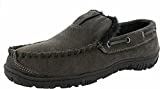 Clarks Mens Slippers Suede Venetian Moccasin Indoor & Outdoor Warm and Cozy House Slippers for Men (9 M US, Grey)