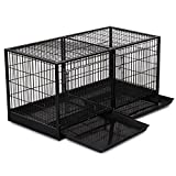 Pro Select Steel Modular Cage with Plastic Tray, Black