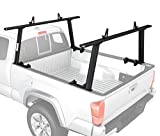 AA-Racks Model APX25 Extendable Aluminum Pick-Up Truck Ladder Rack (No Drilling Required) - Sandy Black