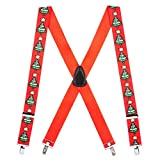 SuspenderStore Men's Christmas Tree Suspenders - 1.5 Inch Wide Clip