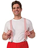 Rubie's Men's Clausplay Candy Cane Striped Suspenders, Multi-Colored, One Size