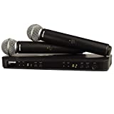 Shure BLX288/SM58 Wireless Microphone System for Two Performers with BLX88 Dual Channel Receiver and Two BLX2 Handheld Transmitters with SM58 Mic Capsules, The Industry Standard for Vocals - H10 Band
