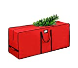 Christmas Tree Storage Bag, Waterproof Christmas Tree Storage, Fits Up to 4.5 ft Tall Artificial Disassembled Trees ,Extra Large Heavy Duty Storage Container with Handles  (Red, 30"x15"x20")