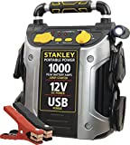 STANLEY J509 Portable Power Station Jump Starter 1000 Peak Amp Battery Booster, USB Port, Battery Clamps