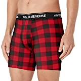 Little Blue House by Hatley Men's Printed Boxers, Buffalo Plaid, Large