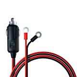 Heavy Duty 12V Cigarette Lighter Adapter Charger Cord, 14AWG 15A Fused Male to Male Cigarette Lighter Socket Plug for Car Tire Compressor, Car Inverter