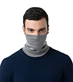 LAPASA 100% Merino Neck Gaiter Unisex Midweight Merino Wool Face Cover Scarf Skiing Neck Warmer M81