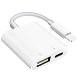 USB Camera Adapter with Charging Port, Portable USB Female OTG Adapter Compatible with iPhone iPad, iPad to USB Adapter Plug and Play Support Card Reader