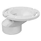 PlumBest C54402R 3 4-Inch PVC Offset Closet Flange with Plastic Swivel Ring Less Knockout, White