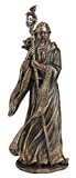 Veronese Design 18.5 Inch Merlin Grand Wizard Dragon Crystal Ball Staff Cold Cast Resin Antique Bronze Finish Statue Home Decor