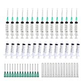35Pack 5ml/cc Disposable Syringes with 21Ga Needles Caps,Plastic Syringe with Mearsurement for Labs,Liquid,Industrial Use,Feeding,Paint