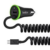 Belkin Boost Up Car Charger with 4-Foot Coiled Micro USB Cable (17 Watt / 3.4 Amp)