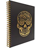 akeke Organs Anatomy Skull Hardcover Spiral Notebook/Journal, Gold Foil Words, Gold Wire-o Spiral, Funny Diary Book Gift for Women, Friend, Sister, colleague, Doctor, Physician, Nurse