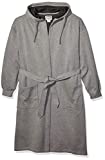 Hanes Men's Athletic Fleece Hooded Robe, Smoke Heather, One Size Fits Most