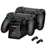 PS4 Controller Charger PS4 Charger, YTEAM Dual USB Charging Dock Station for PS4 /PS4 Slim /PS4 Pro Wireless Controller Fast Charging Station Stand with LED Indicator & Intelligent Chip Protection