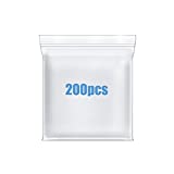 200 Pcs 1.5" x 1.5" Small Thick Heavy Duty Clear Reclosable Zip Poly Lock Bags Durable Seal Resealable Zipper Bags Jewelry Earrings Pill Zip Bag