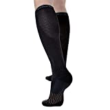 Copper Fit unisex adult Easy-on/Easy-off Knee High Compression Socks, Black, 2x/3x, 1 Pair Arm Warmers, Black, XX-Large-3X-Large US