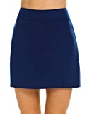 Ekouaer Women's Skort Quick Dry Comfy Golf Skirt for Outdoors Ride Running Hiking(Navy Blue/M)