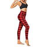 ZOOSIXX High Waisted Workout Pants for Women, Black Print Buttery Soft Yoga Leggings