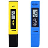 VIVOSUN pH and TDS Meter Combo, 0.05ph High Accuracy Pen Type pH Meter  2% Readout Accuracy 3-in-1 TDS EC Temperature Meter for Hydroponics, Household Drinking, and Aquarium, UL Certified