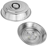 2 Sets BBQ Accessories 12 Inch Round Stainless Steel Basting Cover - Cheese Melting Dome and Steaming Cover, Best for Blackstone Camp Chef Flat Top Griddle Grill Cooking Indoor or Outdoor