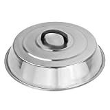 ZBXFCSH Griddle Accessories 12 Inch Round Stainless Steel Basting Griddle Cover - Cheese Melting Dome and Steaming Cover, Best for Use in Flat Top Griddle Grill Cooking Indoor or Outdoor