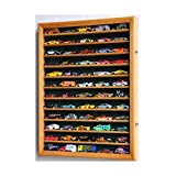 Hot Wheels Matchbox 1/64 Scale Diecast Model Display Case Cabinet Wall Rack w/98% UV Protection -Black