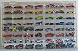 Hot 56 Compartment 1/64 Scale Toy Cars Wheels Matchbox Display Case Stand Wall Diecast Model Car Cabinet w/ Door -AHW64-56