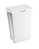 Rubbermaid Spring-Top Wastebasket, 13 1/4-Gallon, White, FG233900WHT, 53-quart