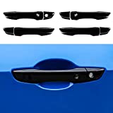 Thenice for 10th Gen Civic ABS Door Handle Cover Exterior Decoration for Honda Civic 2017 2018 2019 2020 2021 With Smart Auto Lock Holes -Black